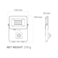 LED REFLEKTOR SA SENZOROM 20W
